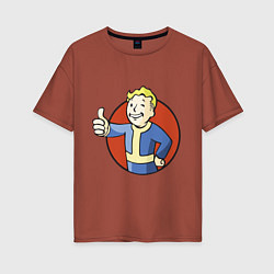 Футболка оверсайз женская Vault boy like, цвет: кирпичный