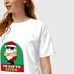 Футболка оверсайз женская No gifts given, цвет: белый — фото 2