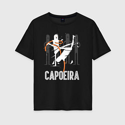 Футболка оверсайз женская Capoeira - contactless combat, цвет: черный