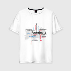 Женская футболка оверсайз Republic of Mordovia
