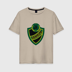 Футболка оверсайз женская Jamaica Shield, цвет: миндальный