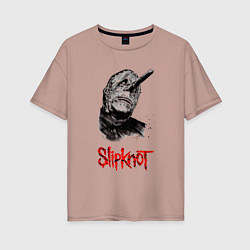 Женская футболка оверсайз Slipknot-легендарная маска