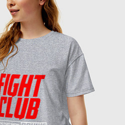 Футболка оверсайз женская Fight club boxing, цвет: меланж — фото 2
