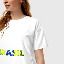 Футболка оверсайз женская BRASIL 2014, цвет: белый — фото 2
