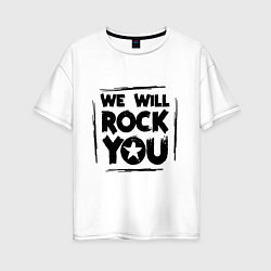 Женская футболка оверсайз We rock you