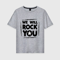 Женская футболка оверсайз We rock you