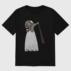 Футболка оверсайз женская Бабка Гренни, цвет: черный