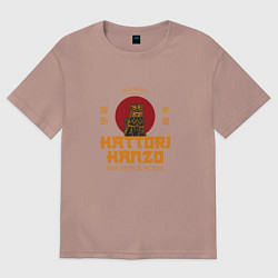 Футболка оверсайз женская Hattori hanzo убить билла, цвет: пыльно-розовый