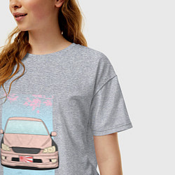 Футболка оверсайз женская Toyota Altezza stance, цвет: меланж — фото 2