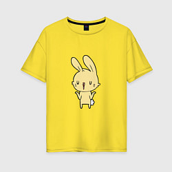 Футболка оверсайз женская Rabbit Cool, цвет: желтый