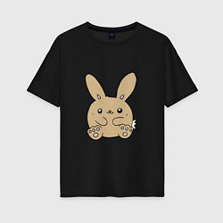 Женская футболка оверсайз Little Bunny