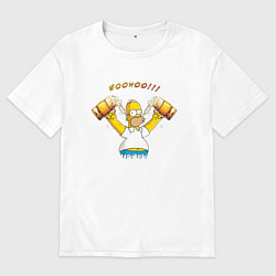 Футболка оверсайз женская Homer & Beer, цвет: белый
