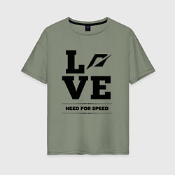 Футболка оверсайз женская Need for Speed love classic, цвет: авокадо