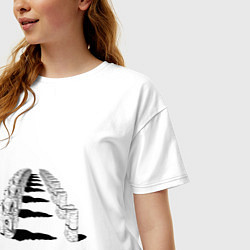 Футболка оверсайз женская Человек бензопила - Космонавты, цвет: белый — фото 2