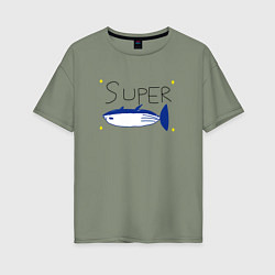Женская футболка оверсайз БТС - Супер лосось