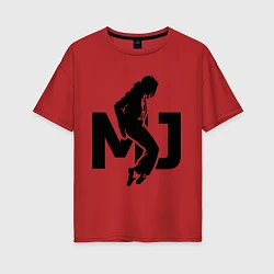 Футболка оверсайз женская MJ Music, цвет: красный