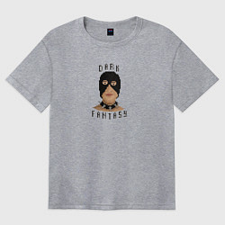 Футболка оверсайз женская Пиксельные фантазии, цвет: меланж