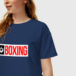 Футболка оверсайз женская Ring of boxing, цвет: тёмно-синий — фото 2