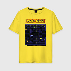 Женская футболка оверсайз Pac-Man на ZX-Spectrum