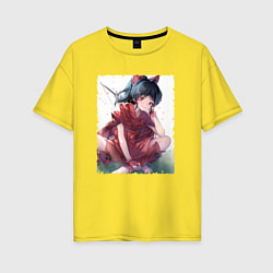 Женская футболка оверсайз Sweet Moroha - Ясяхимэ Принцесса полудемон