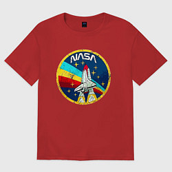 Женская футболка оверсайз NASA - emblem - USA