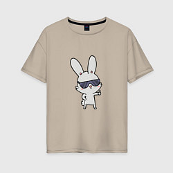 Женская футболка оверсайз Cool rabbit