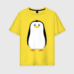 Женская футболка оверсайз Красивый пингвин