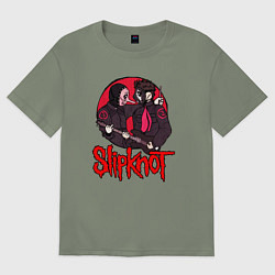 Футболка оверсайз женская Slipknot rock, цвет: авокадо