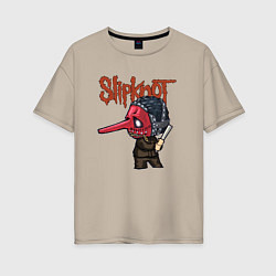 Женская футболка оверсайз Slipknot mask art