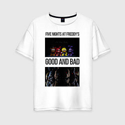 Женская футболка оверсайз Freddy good and bad