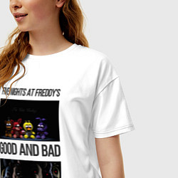 Футболка оверсайз женская Freddy good and bad, цвет: белый — фото 2