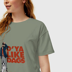 Футболка оверсайз женская Snatch: D'ya Like Dags, цвет: авокадо — фото 2