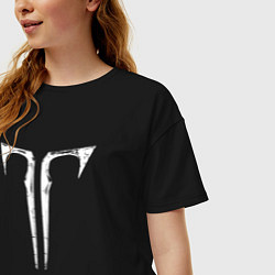 Футболка оверсайз женская Lost ark logo, цвет: черный — фото 2