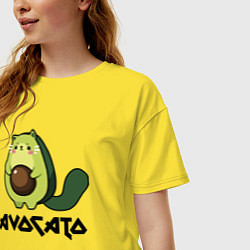 Футболка оверсайз женская Avocado - AvoCATo - Joke, цвет: желтый — фото 2