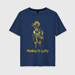 Футболка оверсайз женская Monkey D Luffy Gold, цвет: тёмно-синий