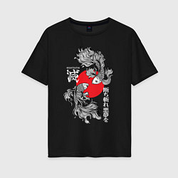 Женская футболка оверсайз Истребитель демонов - Кисацутай