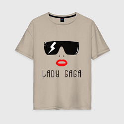 Женская футболка оверсайз Lady gaga musical