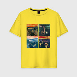 Женская футболка оверсайз Edvard Munch