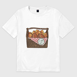 Женская футболка оверсайз Корзина с пирожками