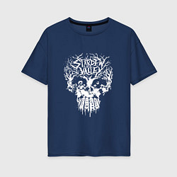 Женская футболка оверсайз Skulldew Valley Tee