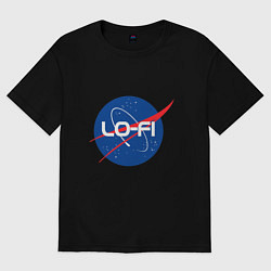 Футболка оверсайз женская Lofi - Nasa theme, цвет: черный