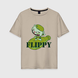 Женская футболка оверсайз Flippy bomb