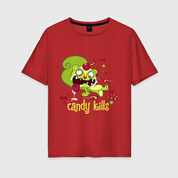 Женская футболка оверсайз Nutty - candy kills