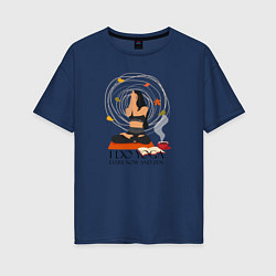 Женская футболка оверсайз Йога и дзен