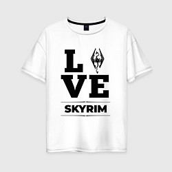 Женская футболка оверсайз Skyrim love classic