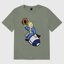 Футболка оверсайз женская Vault boy - bomb rider, цвет: авокадо