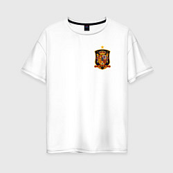 Футболка оверсайз женская Сборная Испании логотип, цвет: белый