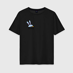 Женская футболка оверсайз 2023 Кролик и морковка