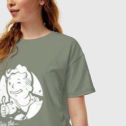Футболка оверсайз женская Vault boy - join the vault tec, цвет: авокадо — фото 2