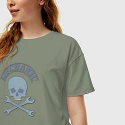 Футболка оверсайз женская Механика, цвет: авокадо — фото 2